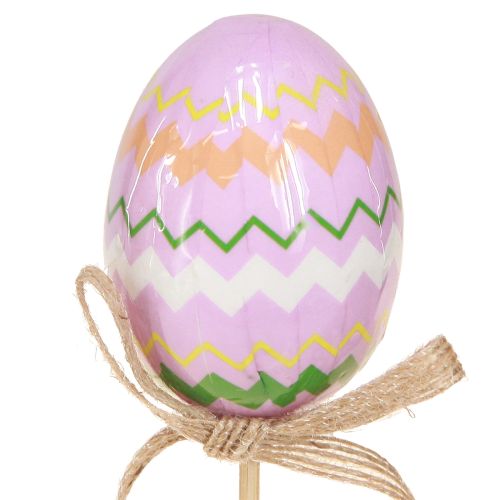 Product Decorative Easter Eggs with Bow Colorful 4x5.5cm 12 Pcs