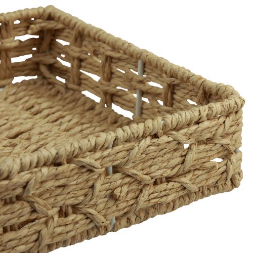 Product Decorative tray square basket metal natural 30/25/20cm set of 3