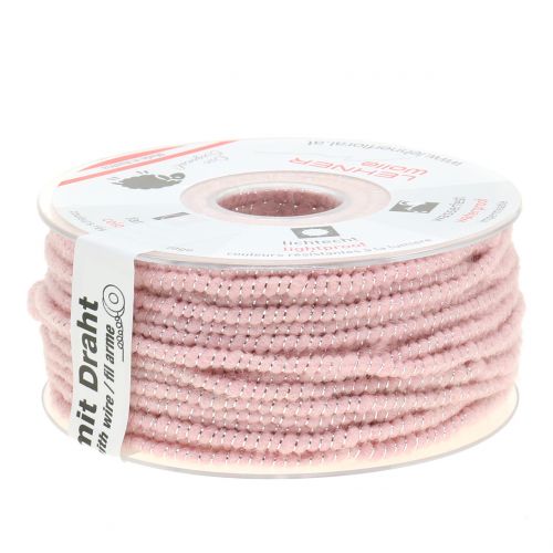 Product Wick Thread Glamour Pink/Silver with Wire 33m