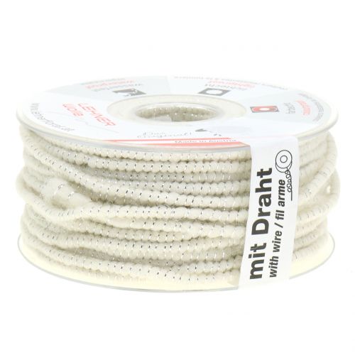 Product Wick thread Glamor white/silver with wire 33m