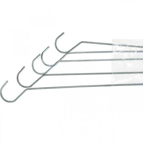 Product Metal hook, double hook silver M L30cm 5pcs