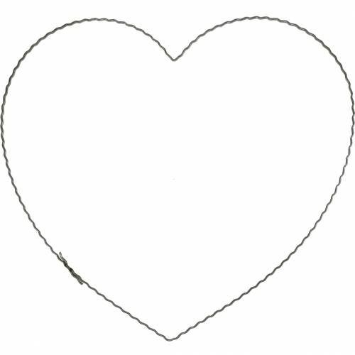 Product Wire heart 30cm wave ring for wall wreath wreath ring heart 10pcs