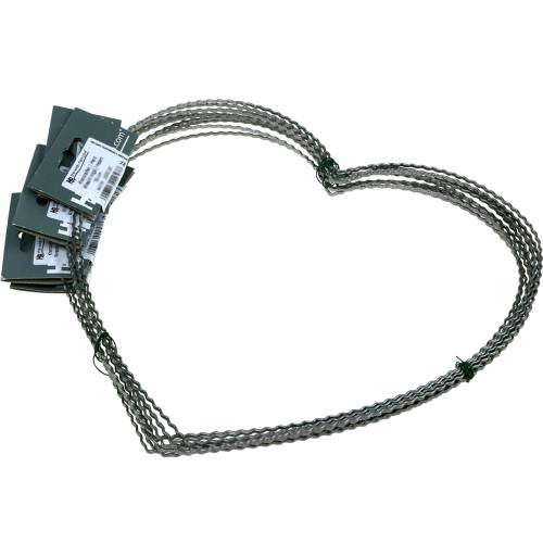 Product Wire heart 30cm wave ring for wall wreath wreath ring heart 10pcs