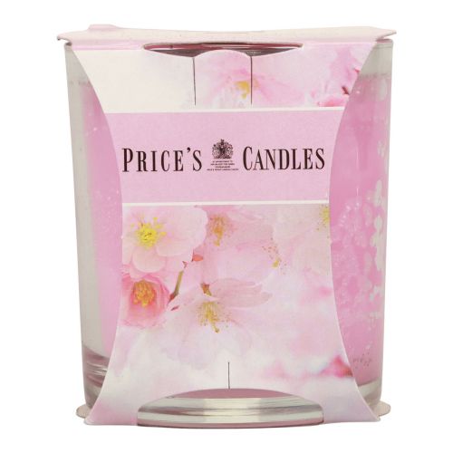 Product Scented candle in glass scented cherry blossom candle pink H8cm