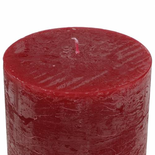 Product Solid-colored candles dark red 70x120mm 4 pcs