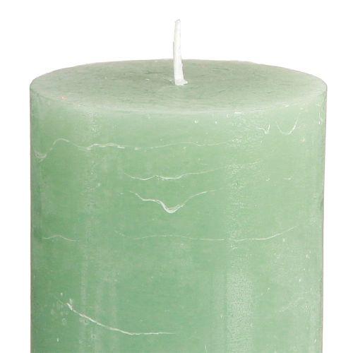 Product Solid coloured candles green jade pillar candles 70×120mm 4 pcs