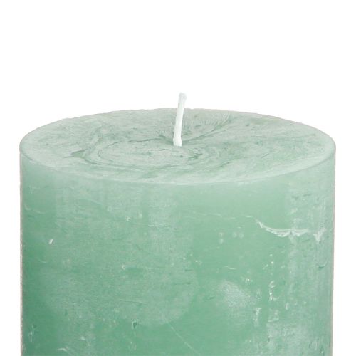 Product Solid coloured candles green jade pillar candles 70×80mm 4 pcs