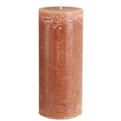 Floristik24 Solid coloured candles caramel pillar candles 85×200mm 2 pcs