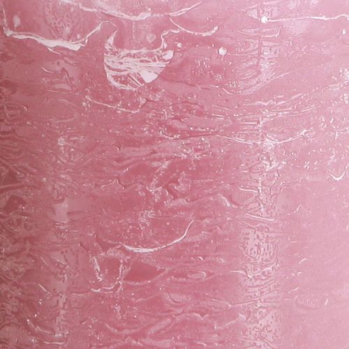 Product Solid coloured candles pink pillar candles old pink 70×120mm 4 pcs