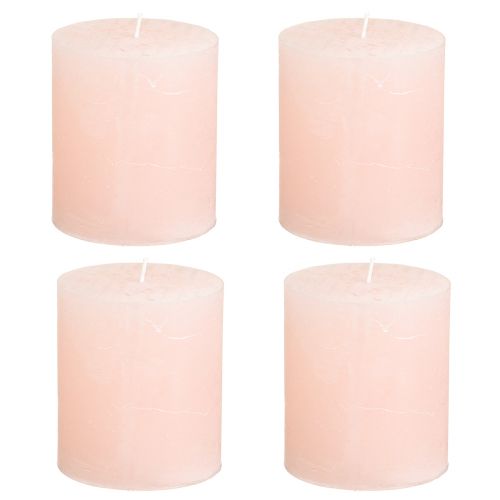 Product Solid Colored Candles Pink Pillar Candles Light Pink 70×80mm 4 Pcs