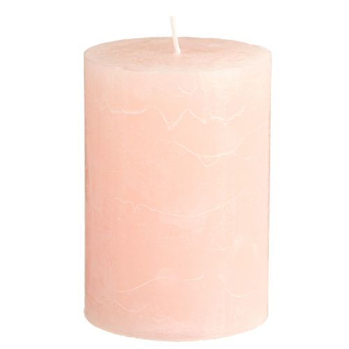 Floristik24 Solid coloured candles pink pillar candles light pink 85×120mm 2 pcs