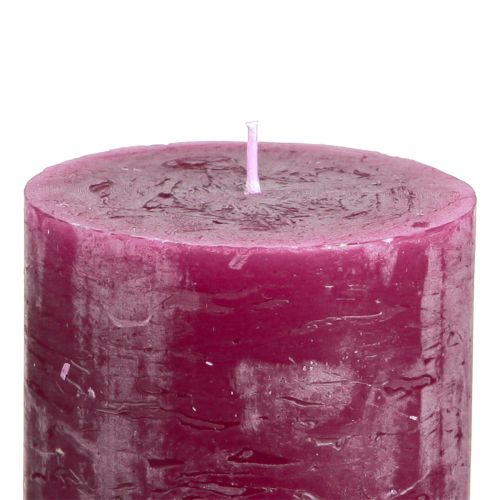 Product Solid coloured candles Berry pillar candles purple 70×80mm 4 pcs