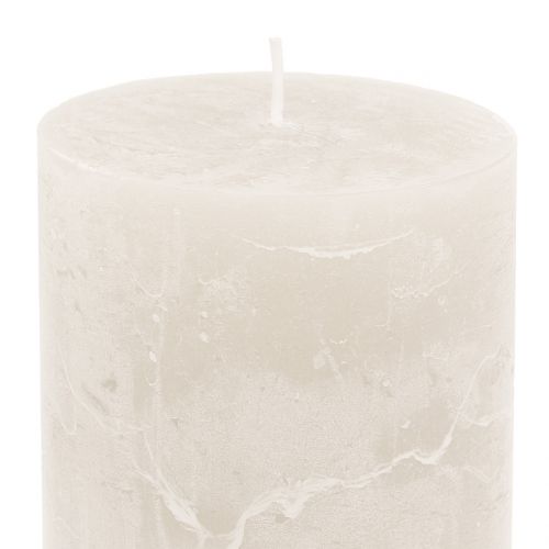 Product Solid colored candles white 60x100mm 4pcs