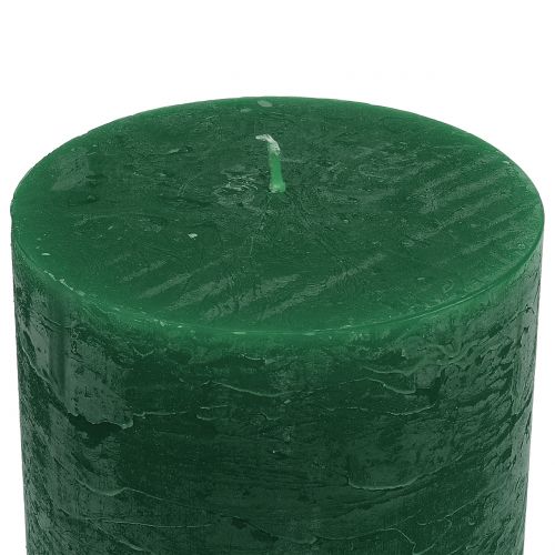 Product Solid-colored candles dark green 50x100mm 4 pcs