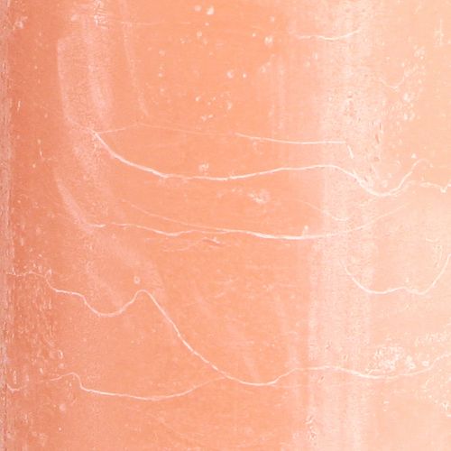 Product Solid coloured pillar candles in peach 85x200mm 2 pcs