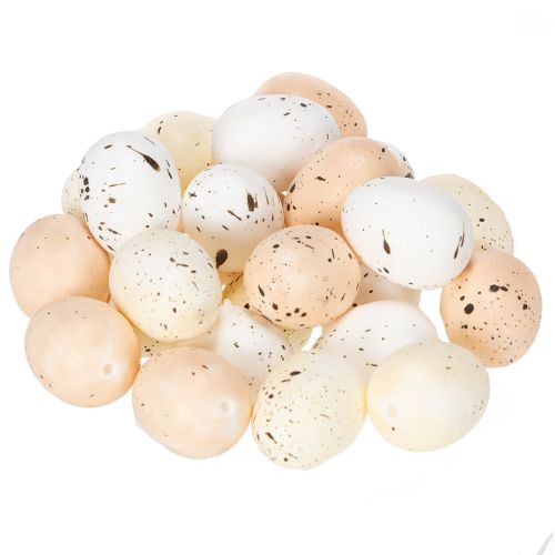 Product Decorative Easter eggs with a speckled surface for spring arrangements, 3cm, 24 pieces