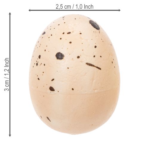 Product Decorative Easter eggs with a speckled surface for spring arrangements, 3cm, 24 pieces
