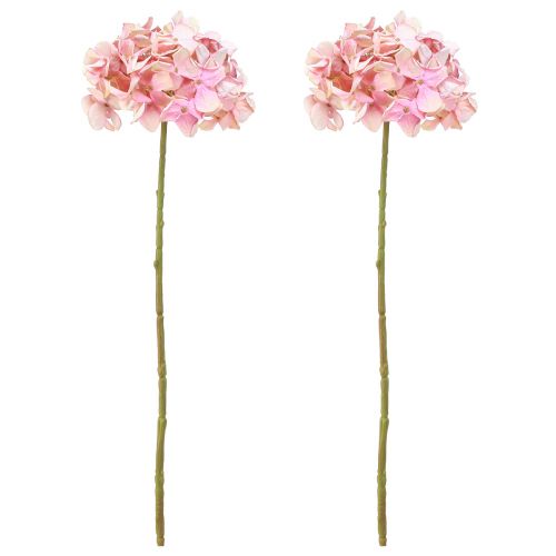 Product Elegant artificial hydrangea in pastel pink 58cm 2pcs