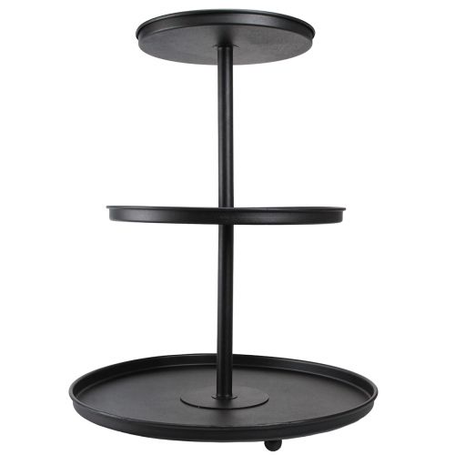 Product Etagere Black 3-tier Metal Round Feet Ø40cm H52cm