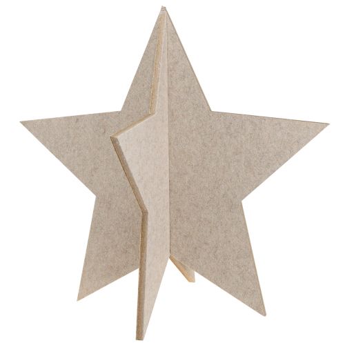 Floristik24 Felt decoration star to stand Christmas decoration felt beige H62cm