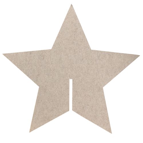 Product Felt decoration star to stand Christmas decoration felt beige H62cm