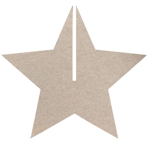 Product Felt decoration star to stand Christmas decoration felt beige H62cm