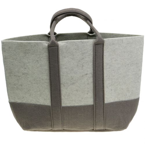 Product Felt bag gray/brown 54cm x 34cm x 15cm