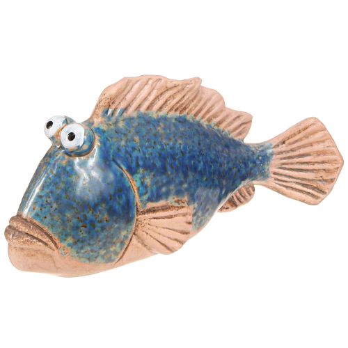 Floristik24 Fish Decoration Ceramic Blue Natural Summer Decoration 22×7×11cm