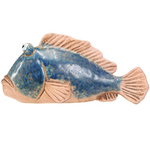 Product Fish Decoration Ceramic Blue Natural Summer Decoration 22×7×11cm