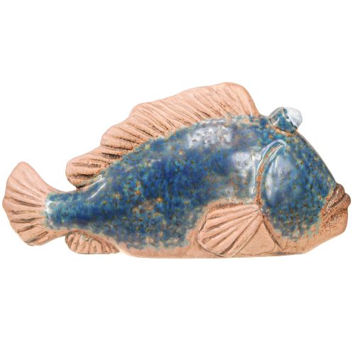 Product Fish Decoration Ceramic Blue Natural Summer Decoration 22×7×11cm