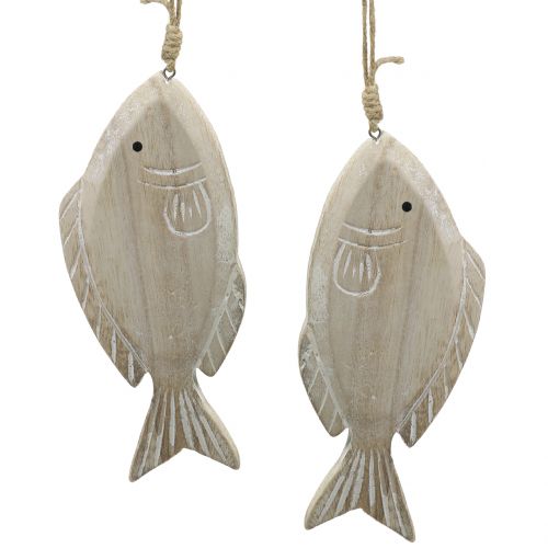 Product Deco hanger wooden fish 21cm 2pcs