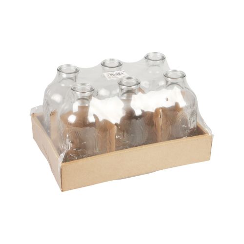 Product Decorative bottles mini vases glass candle holders H12.5cm 6 pcs