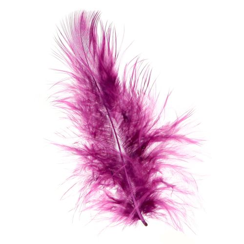 Fluffy decorative feathers Burgundy for crafting 5–10cm 20g