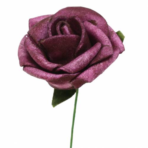 Product Foam Rose Ø3.5cm Mauve 48 pcs