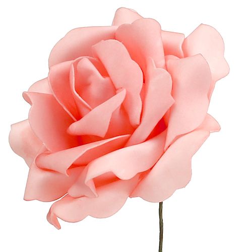 Floristik24 Foam Rose Foam Rose Salmon Ø15cm 4 pcs
