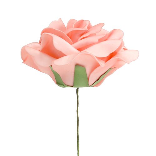 Floristik24 Foam Rose Foam Rose Salmon Ø15cm 4 pcs
