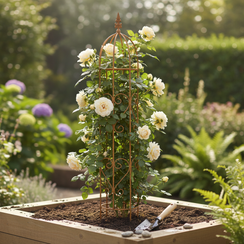 Product Garden trellis, climbing aid for roses and other climbing plants, ideal garden design, 108cm, set of 2.