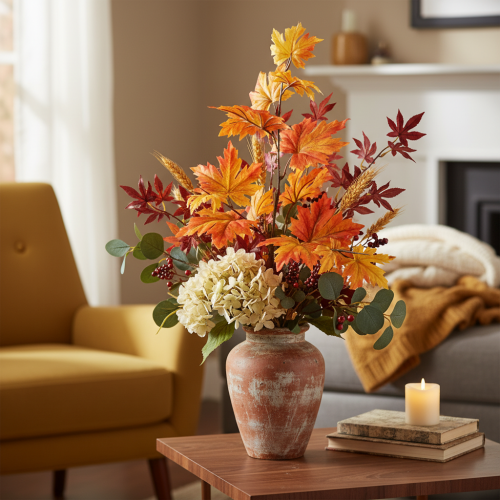 Product Artificial Maple Branch 100cm in Autumn Colors for Indoor Decoration