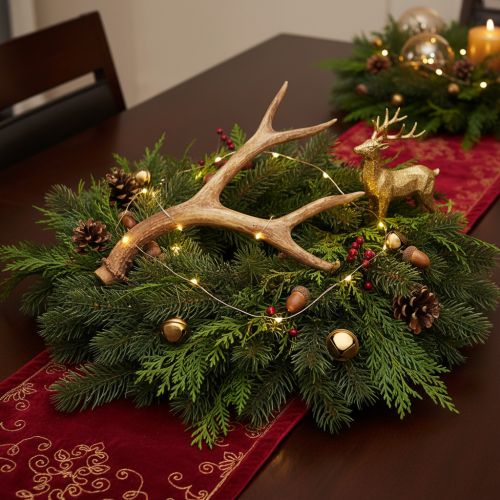 Product Künstliches Antler Ornament, Polyresin, 32cm, Natural Tones, Indoor Use