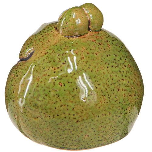 Product Frog Decoration Green Brown Ceramic Frog Head H10.5cm 2 Pcs