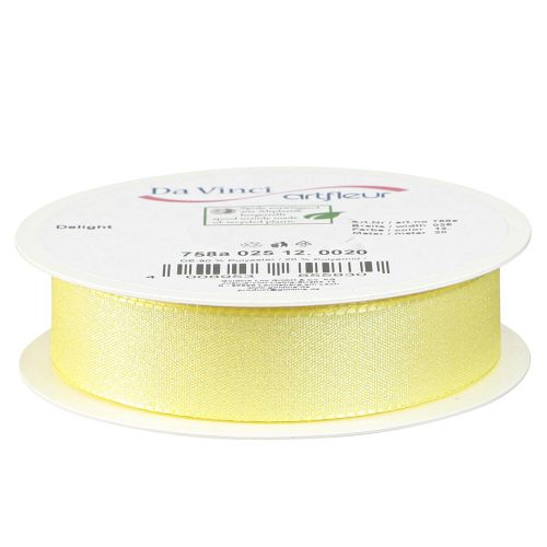 Product Gift Ribbon Yellow Glitter Decorative Ribbon Glittery 25mm 20m