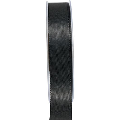 Floristik24 Gift ribbon black mourning floral decorative ribbon 25mm 50m