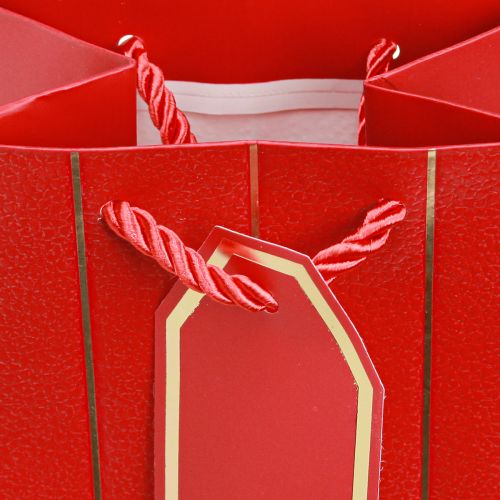 Product Gift Bag Bottle Bag Paper Red Gold 9×12×36cm 1 pc