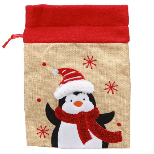 Product Gift bags Christmas Santa Claus jute look 20×23cm 3pcs