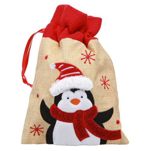 Product Gift bags Christmas Santa Claus jute look 20×23cm 3pcs