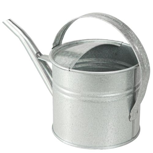 Product Watering Can Metal Decoration Vintage Silver 30×13×14cm 1.25l