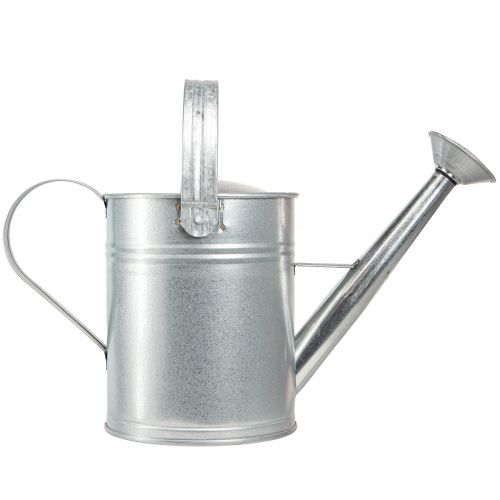 Product Decorative Watering Can Retro Design Metal Silver 42x15.5x27cm