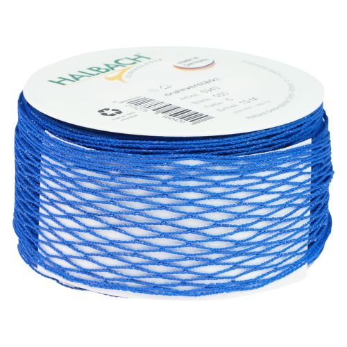 Product Net tape, grid tape, decorative tape, blue, wire-reinforced, 50 mm, 10 m
