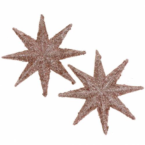 Star Glitter Rose Gold 10cm 12 pcs