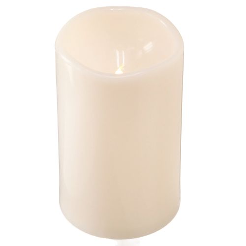 Large LED candle with timer for outdoors warm white Ø12.5cm H20cm 2pcs